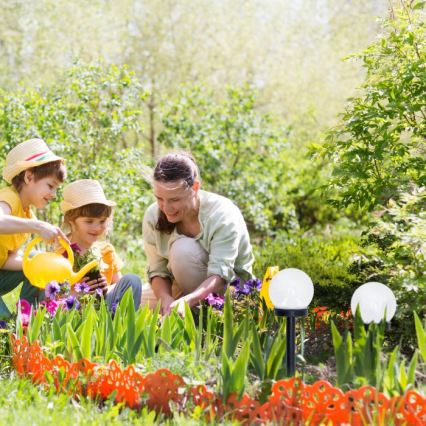 Saules LED lampa SPHERE LED/1,2 V 4000 K IP44 40 mAh diametrs 10 cm