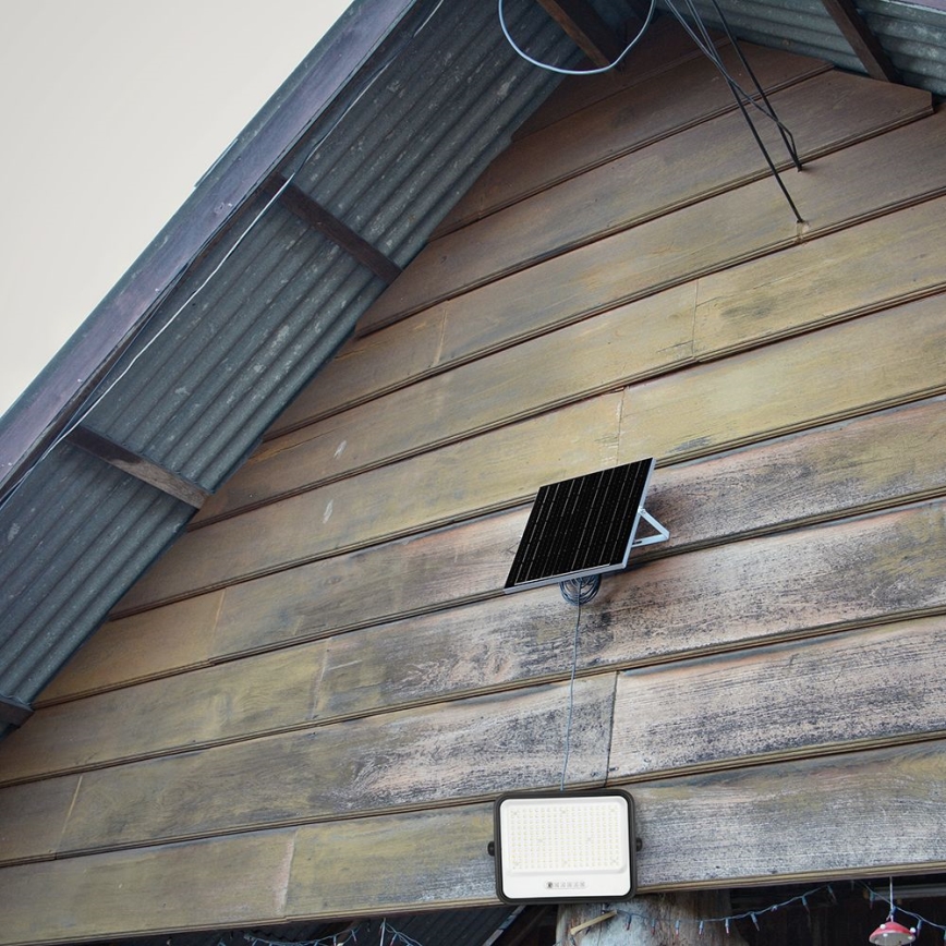 Regulējams LED saules prožektors LED/400W/3,2V 2000-8000K IP65 20000 mAh melns + ar tālvadības pulti