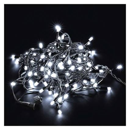 Savienojama virtene 100xLED/10m IP44 auksti balta melna