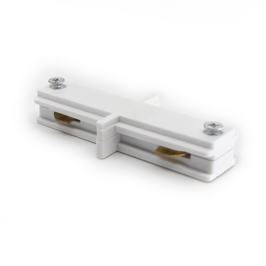 Savienojums gaismekļiem sliežu sistēmā CONNECTOR RS WHITE plakana tipa