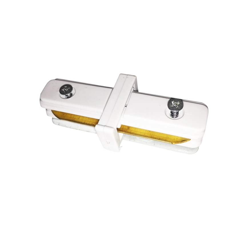 Savienojums gaismekļiem sliežu sistēmā CONNECTOR RS WHITE plakana tipa