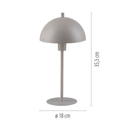 Schöner Wohnen 11726-39 - galda lampa ALI 1xE14/15W/230V pelēka