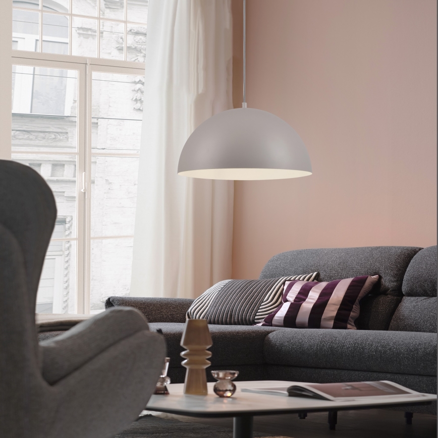 Schöner Wohnen 11728-39 - Pakaramā lustra ALI 1xE27/25W/230V Ø 38 cm pelēka