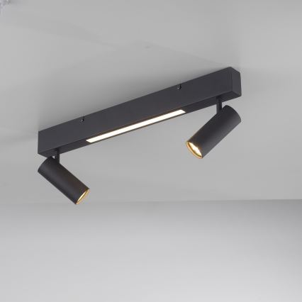 Schöner Wohnen 11793-18 - LED punktveida gaismeklis DANTE 2xGU10/10W/230V + LED/7,2W, melns