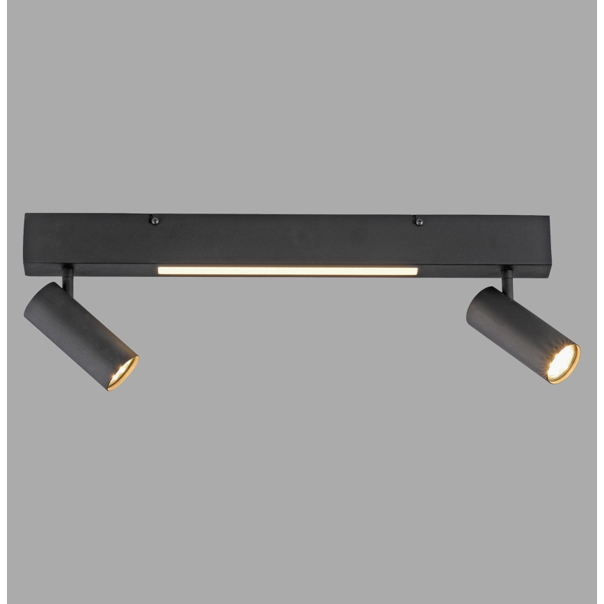 Schöner Wohnen 11793-18 - LED punktveida gaismeklis DANTE 2xGU10/10W/230V + LED/7,2W, melns