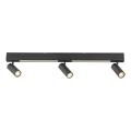 Schöner Wohnen 11794-18 - LED spotgaismeklis DANTE 3xGU10/10W/230V + LED/14,4W melns