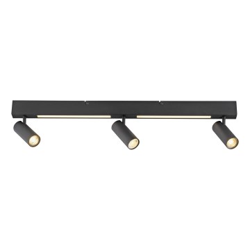 Schöner Wohnen 11794-18 - LED spotgaismeklis DANTE 3xGU10/10W/230V + LED/14,4W melns