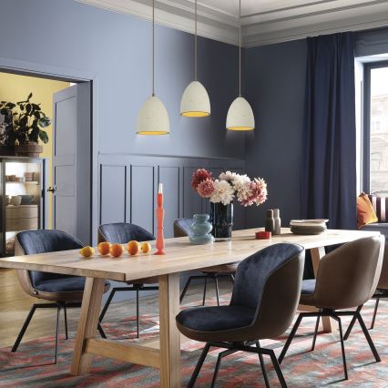 Schöner Wohnen 12541-42 - Pakarināmā lampa TRAVENTA ar trosi 3xE27/40W/230V, betona apdare