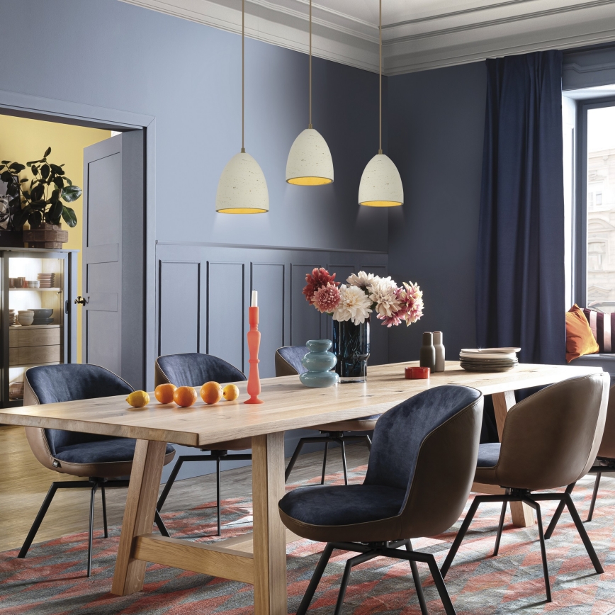 Schöner Wohnen 12541-42 - Pakarināmā lampa TRAVENTA ar trosi 3xE27/40W/230V, betona apdare