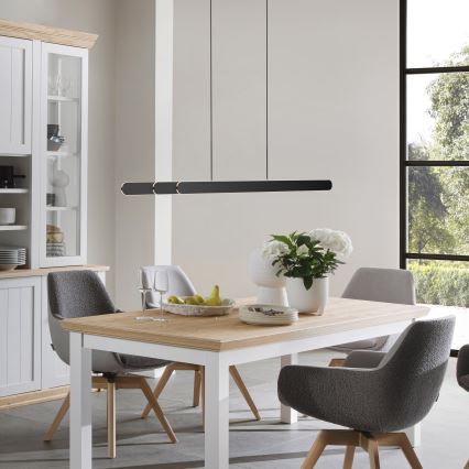 Schöner Wohnen 12577-18 - LED pakarināms gaismeklis ar regulējamu spilgtumu uz kabeļa ADRIANA ROUND 2xLED/24W/230V 2700/3000/3500/4000/5000K 160 cm melns