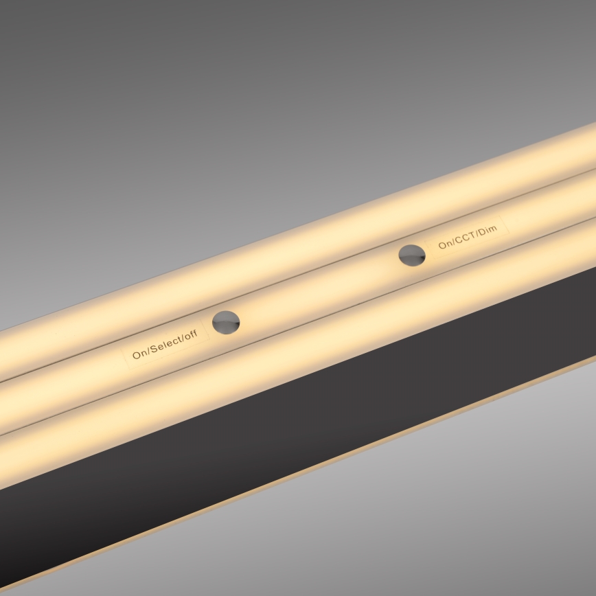 Schöner Wohnen 12577-18 - LED pakarināms gaismeklis ar regulējamu spilgtumu uz kabeļa ADRIANA ROUND 2xLED/24W/230V 2700/3000/3500/4000/5000K 160 cm melns