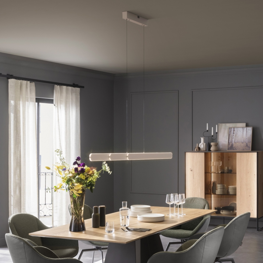 Schöner Wohnen 12577-39 - Regulējama LED pakaramā lampa uz troses ADRIANA ROUND 2xLED/24W/230V 2700/3000/3500/4000/5000K 160 cm pelēka