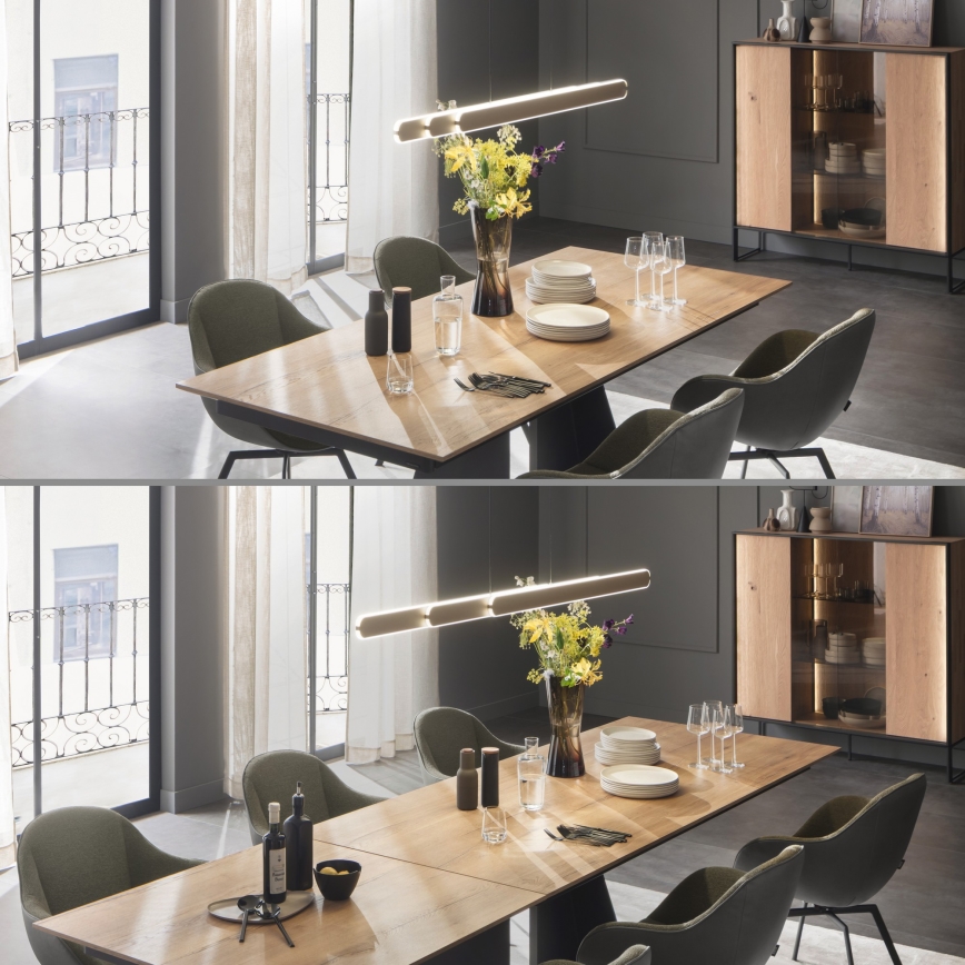 Schöner Wohnen 12577-39 - Regulējama LED pakaramā lampa uz troses ADRIANA ROUND 2xLED/24W/230V 2700/3000/3500/4000/5000K 160 cm pelēka