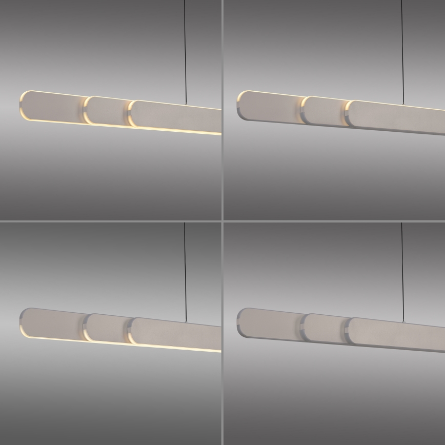 Schöner Wohnen 12577-39 - Regulējama LED pakaramā lampa uz troses ADRIANA ROUND 2xLED/24W/230V 2700/3000/3500/4000/5000K 160 cm pelēka