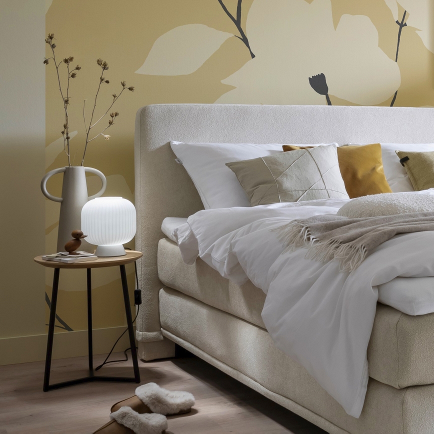 Schöner Wohnen 13573-16 - Galda lampa NAMI 1xE27/25W/230V balta