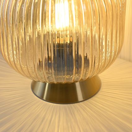 Schöner Wohnen 13573-27 - Galda lampa NAMI 1xE27/25W/230V zeltaina/bēša/dūmaina