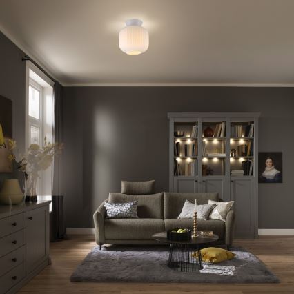 Schöner Wohnen 13574-16 - NAMI griestu lampa, 1xE27/25W/230V, Ø 20 cm, balta