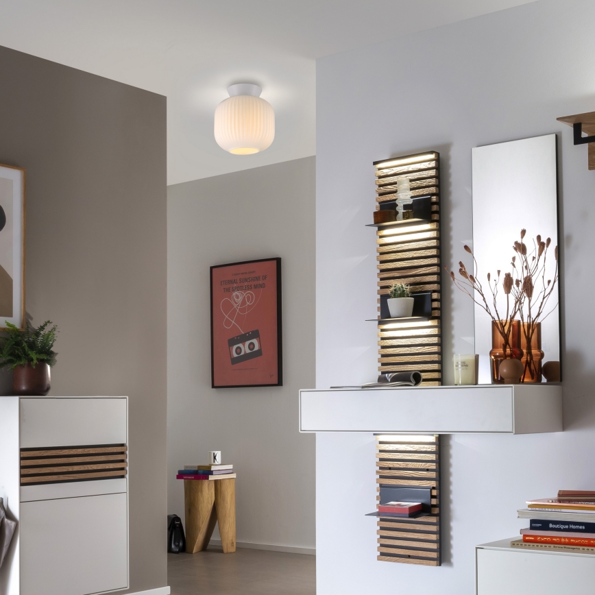 Schöner Wohnen 13574-16 - NAMI griestu lampa, 1xE27/25W/230V, Ø 20 cm, balta