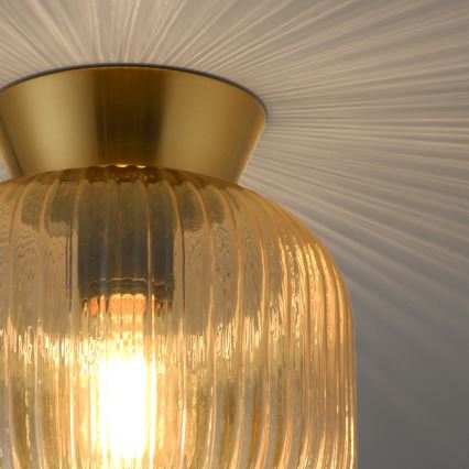 Schöner Wohnen 13574-27 - Griestu lampa NAMI 1xE27/25W/230V Ø 20 cm zeltaina/bēša/dūmakaina