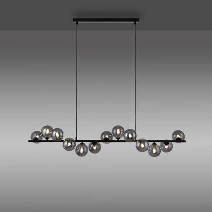 Schöner Wohnen 14504-18 - LED lustra uz troses DUBAI 13xG9/3W/230V 118 m melna/dūmakaina