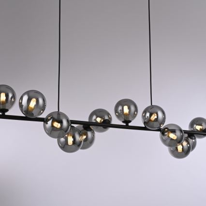 Schöner Wohnen 14504-18 - LED lustra uz troses DUBAI 13xG9/3W/230V 118 m melna/dūmakaina