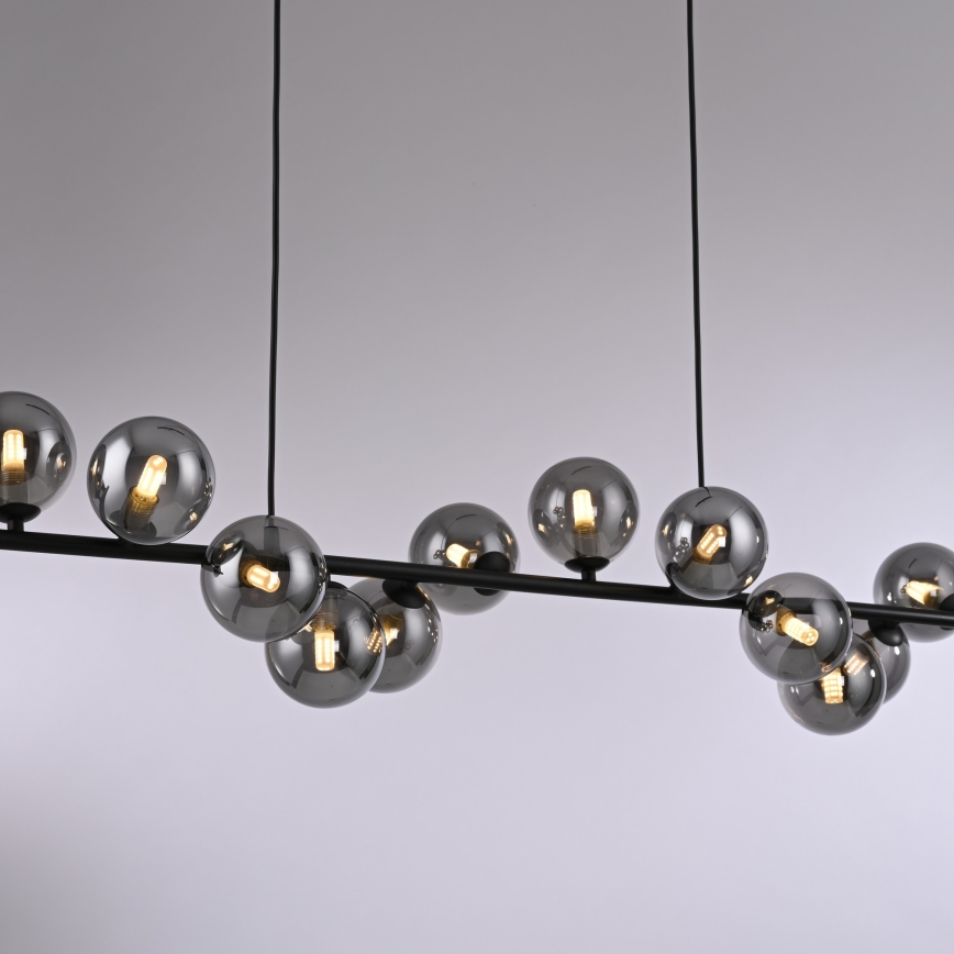 Schöner Wohnen 14504-18 - LED lustra uz troses DUBAI 13xG9/3W/230V 118 m melna/dūmakaina