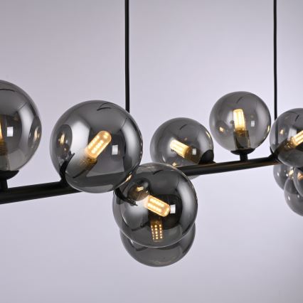 Schöner Wohnen 14504-18 - LED lustra uz troses DUBAI 13xG9/3W/230V 118 m melna/dūmakaina