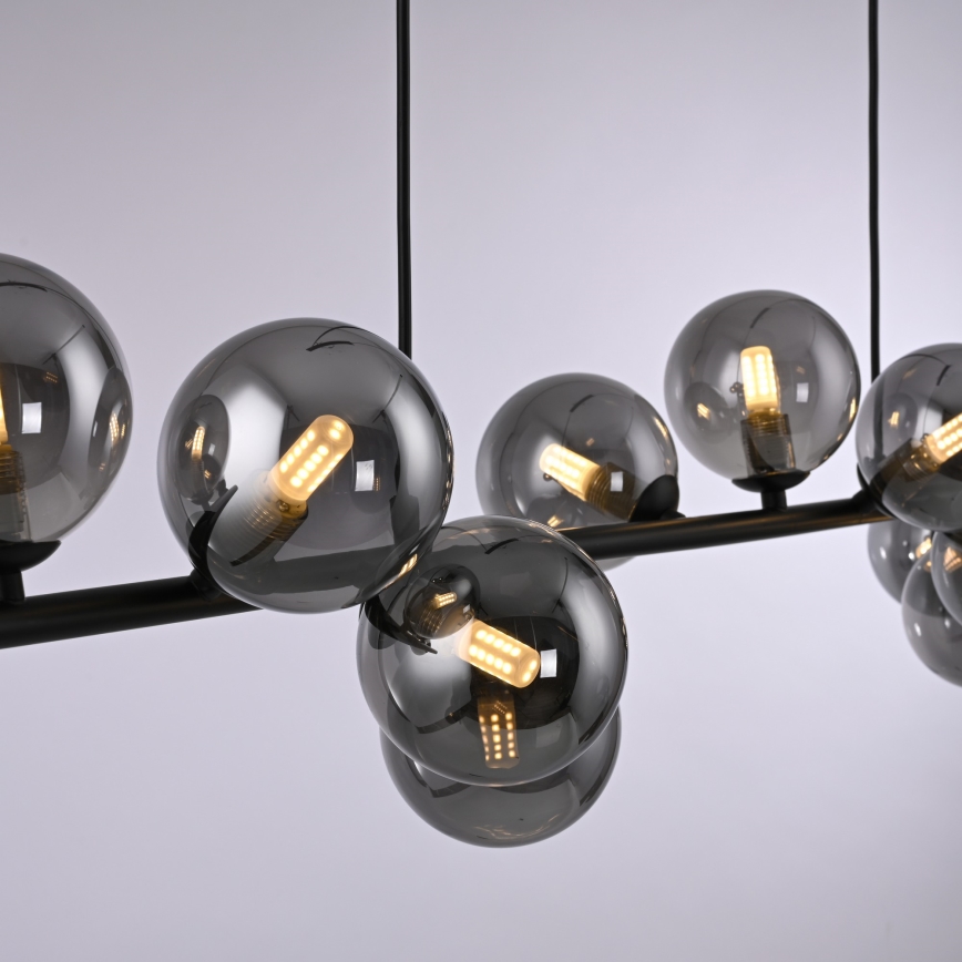 Schöner Wohnen 14504-18 - LED lustra uz troses DUBAI 13xG9/3W/230V 118 m melna/dūmakaina