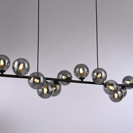 Schöner Wohnen 14504-18 - LED piekaramā lampa uz troses DUBAI 13xG9/3W/230V melna/dūmotā