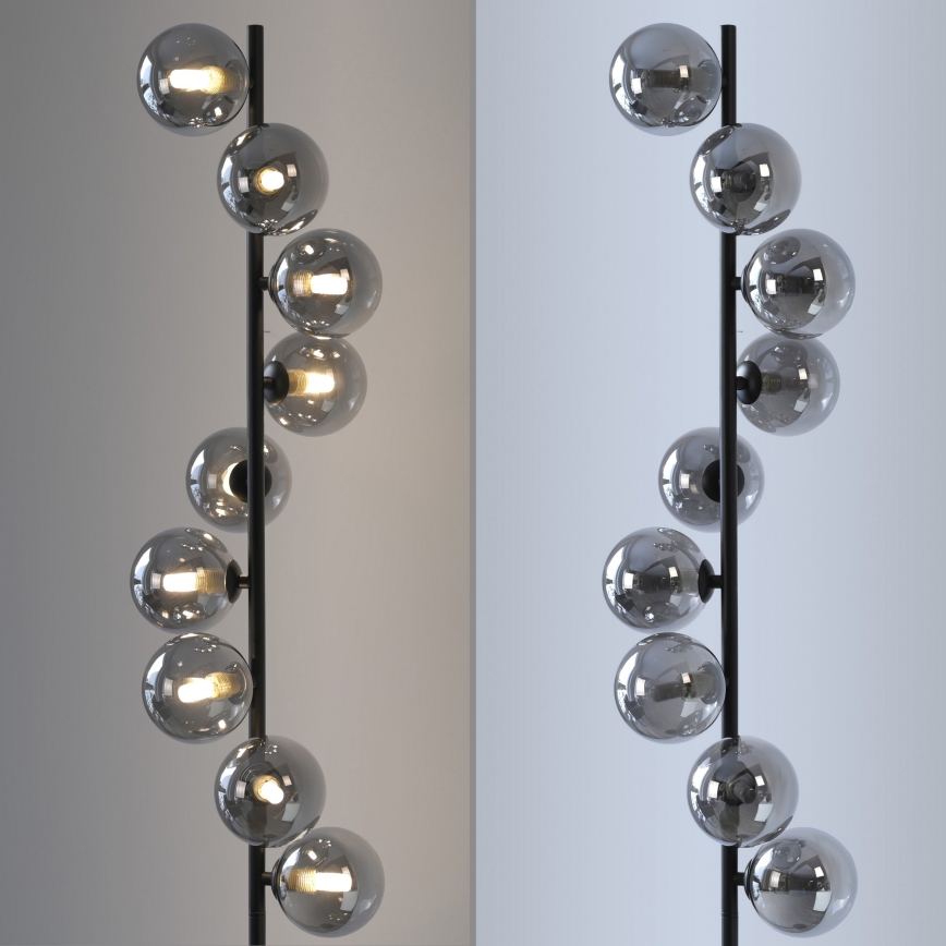 Schöner Wohnen 14506-18 - LED grīdas lampa DUBAI 9xG9/3W/230V melna/dūmakaina