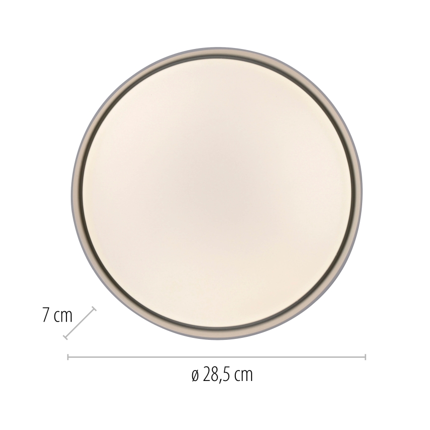 Schöner Wohnen 14593-16 - LED dimmējams griestu gaismeklis TAVOLI LED/10W/230V 2700-6500K pr. 28,5 cm balts + tālvadības pults