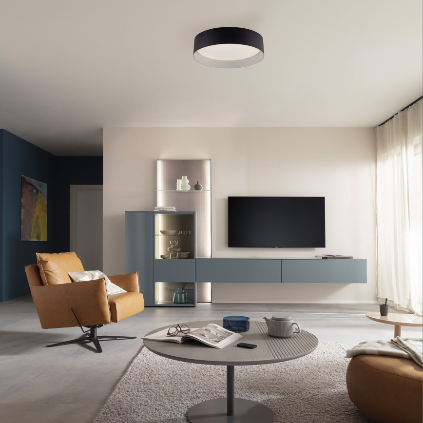 Schöner Wohnen 14593-18 - Dimējams griestu gaismeklis TAVOLI LED/10W/230V 2700-6500K Ø 28,5 cm melns + tālvadība