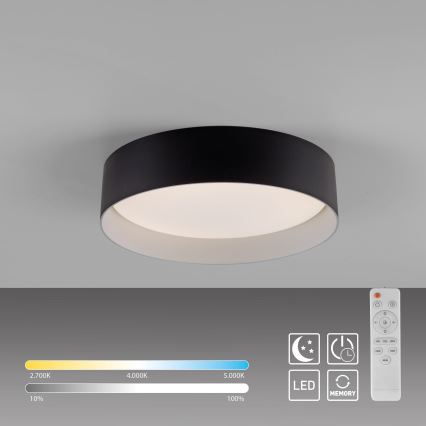 Schöner Wohnen 14593-18 - Dimējams griestu gaismeklis TAVOLI LED/10W/230V 2700-6500K Ø 28,5 cm melns + tālvadība