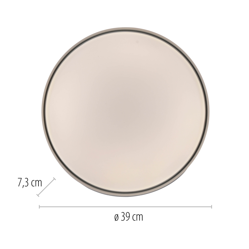 Schöner Wohnen 14594-18 - regulējams LED griestu gaismeklis TAVOLI LED/20W/230V 2700-6500K Ø 39 cm melns + tālvadība