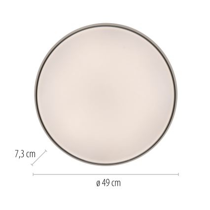 Schöner Wohnen 14595-18 - LED ar regulējamu spilgtumu griestu gaismeklis TAVOLI LED/34W/230V 2700-6500K Ø 49 cm melns + tālvadības pults