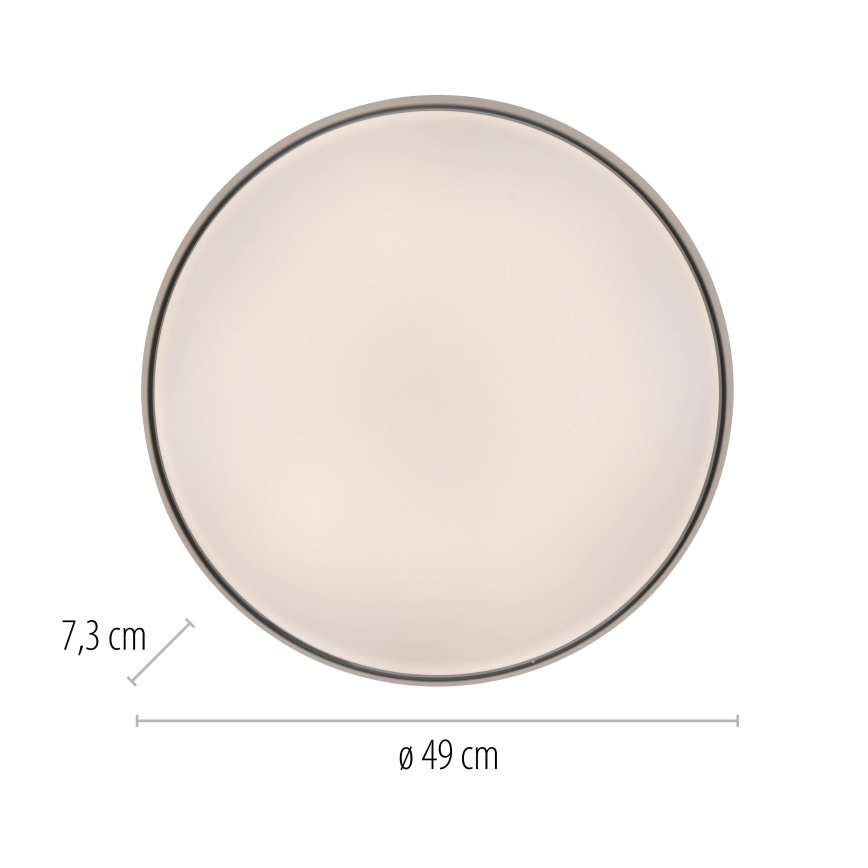 Schöner Wohnen 14595-18 - LED ar regulējamu spilgtumu griestu gaismeklis TAVOLI LED/34W/230V 2700-6500K Ø 49 cm melns + tālvadības pults