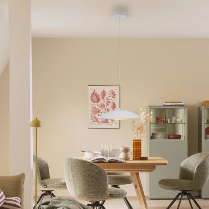 Schöner Wohnen 14606-16 - dimmējama piekaramā lampa uz kabeļa LENTE, LED/17W/230V, Ø 40 cm, balta