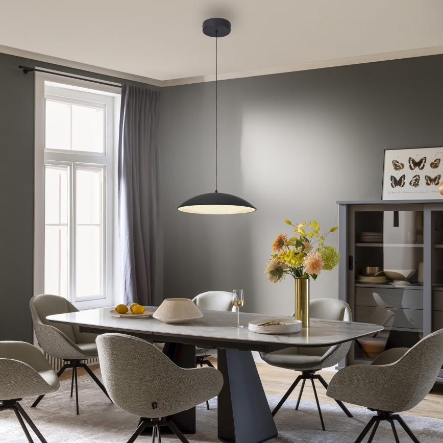 Schöner Wohnen 14606-18 - LENTE LED pakaramais gaismeklis uz vada, ar regulējamu spilgtumu, LED/17W/230V, Ø 40 cm, melns