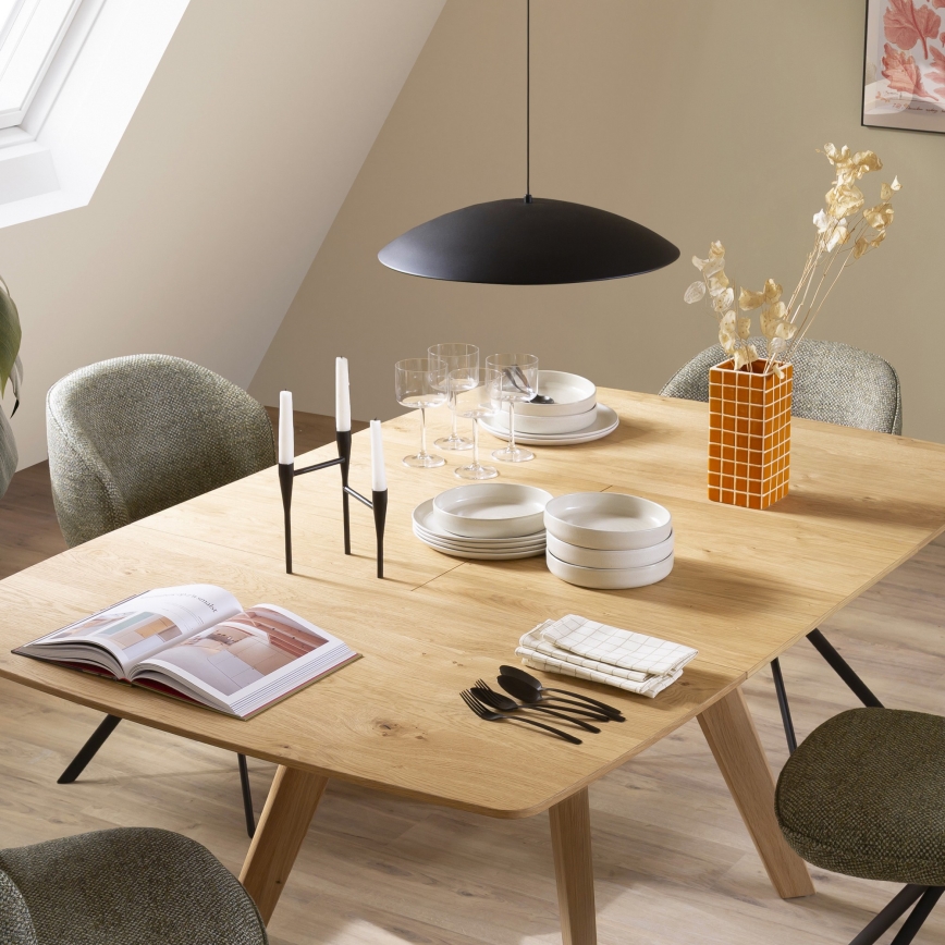 Schöner Wohnen 14606-18 - LENTE LED pakaramais gaismeklis uz vada, ar regulējamu spilgtumu, LED/17W/230V, Ø 40 cm, melns