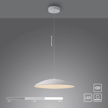 Schöner Wohnen 14607-16 - regulējama LED lustra uz vada LENTE LED/23W/230V diam. 50 cm balta