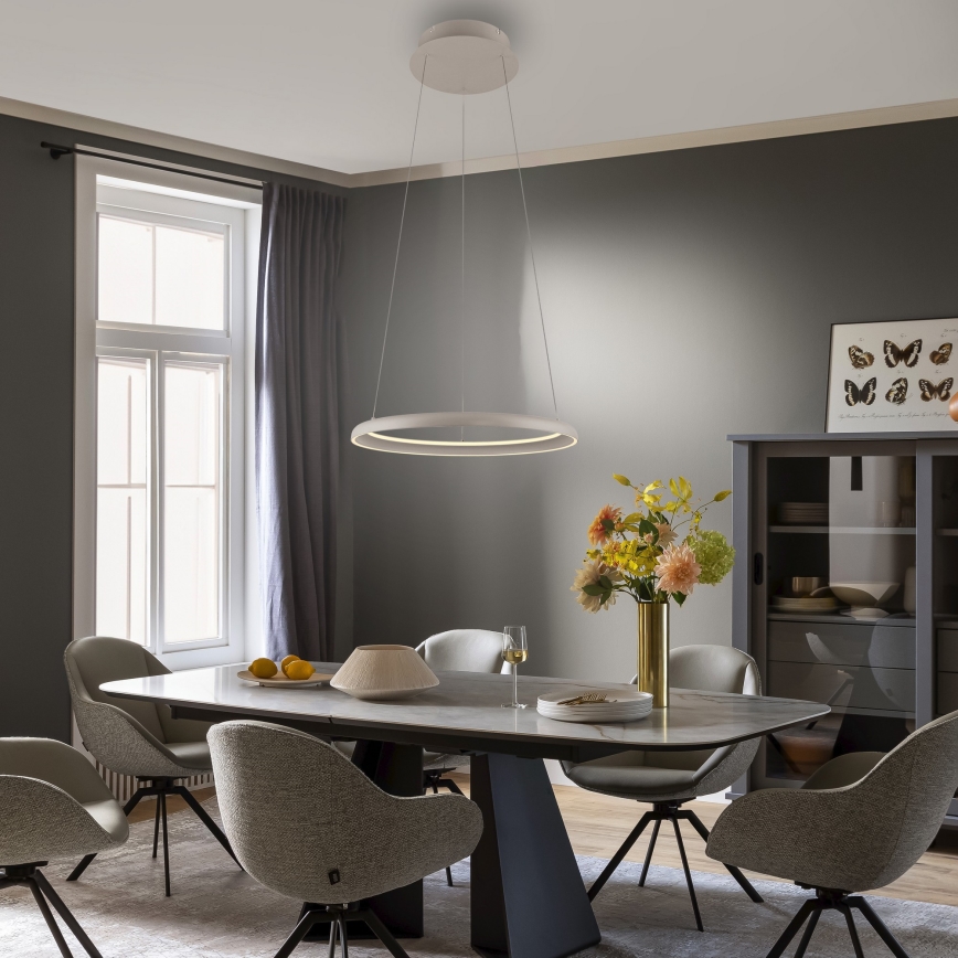 Schöner Wohnen 15570-39 - QUILLO regulējams LED pakaramais gaismeklis ar regulējamu spilgtumu, LED/36W/230V, Ø 60 cm, pelēks