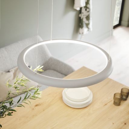 Schöner Wohnen 15570-39 - QUILLO regulējams LED pakaramais gaismeklis ar regulējamu spilgtumu, LED/36W/230V, Ø 60 cm, pelēks