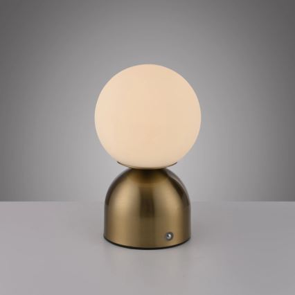 Schöner Wohnen 19218-12 - LED ar regulējamu spilgtumu skārienjūtīga uzlādējama galda lampa RUDI LED/1,2W/5V 3000-6000K 1200 mAh zelta