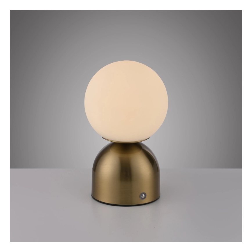 Schöner Wohnen 19218-12 - LED ar regulējamu spilgtumu skārienjūtīga uzlādējama galda lampa RUDI LED/1,2W/5V 3000-6000K 1200 mAh zelta