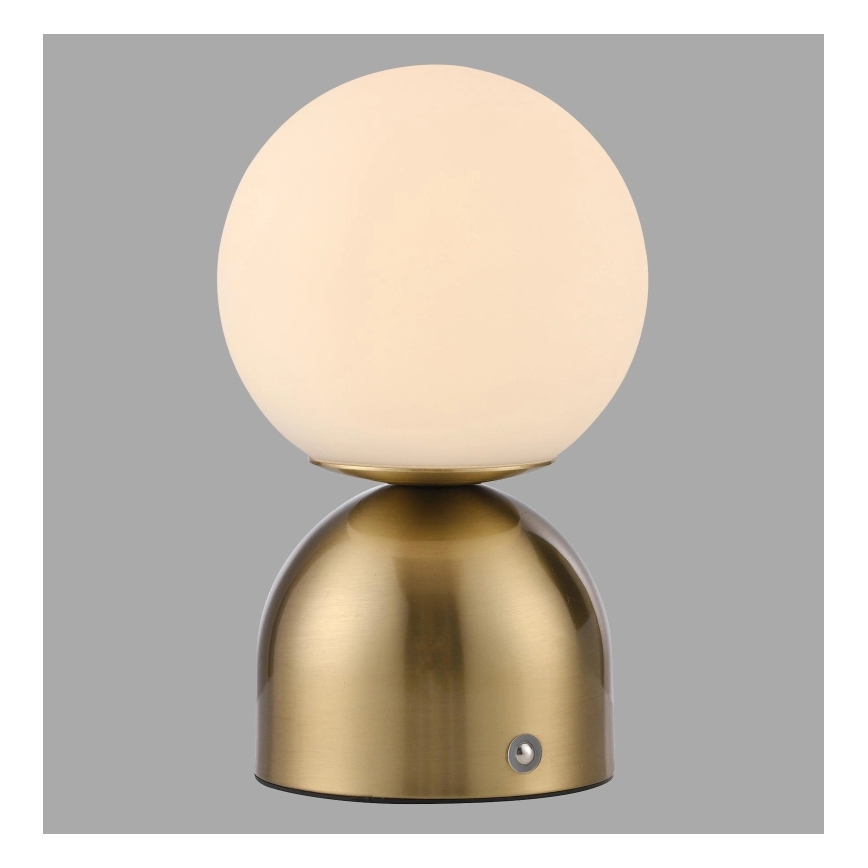 Schöner Wohnen 19218-12 - LED ar regulējamu spilgtumu skārienjūtīga uzlādējama galda lampa RUDI LED/1,2W/5V 3000-6000K 1200 mAh zelta