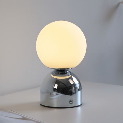 Schöner Wohnen 19218-17 - LED regulējama skārienjūtīga uzlādējamā galda lampa RUDI LED/1,2W/5V 3000-6000K 1200 mAh spīdīgs hroms