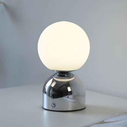 Schöner Wohnen 19218-17 - LED regulējama skārienjūtīga uzlādējamā galda lampa RUDI LED/1,2W/5V 3000-6000K 1200 mAh spīdīgs hroms