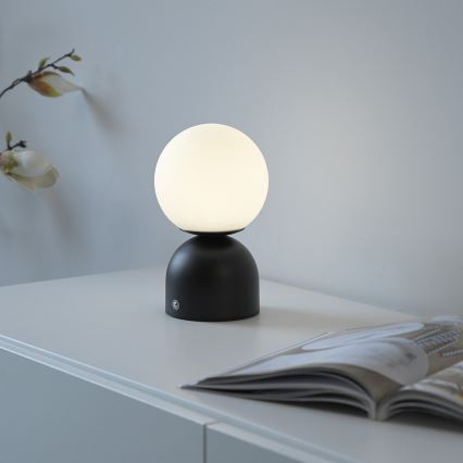 Schöner Wohnen 19218-18 - LED dimējama skārienjūtīga uzlādējama galda lampa RUDI LED/1,2W/5V 3000-6000K 1200 mAh melna