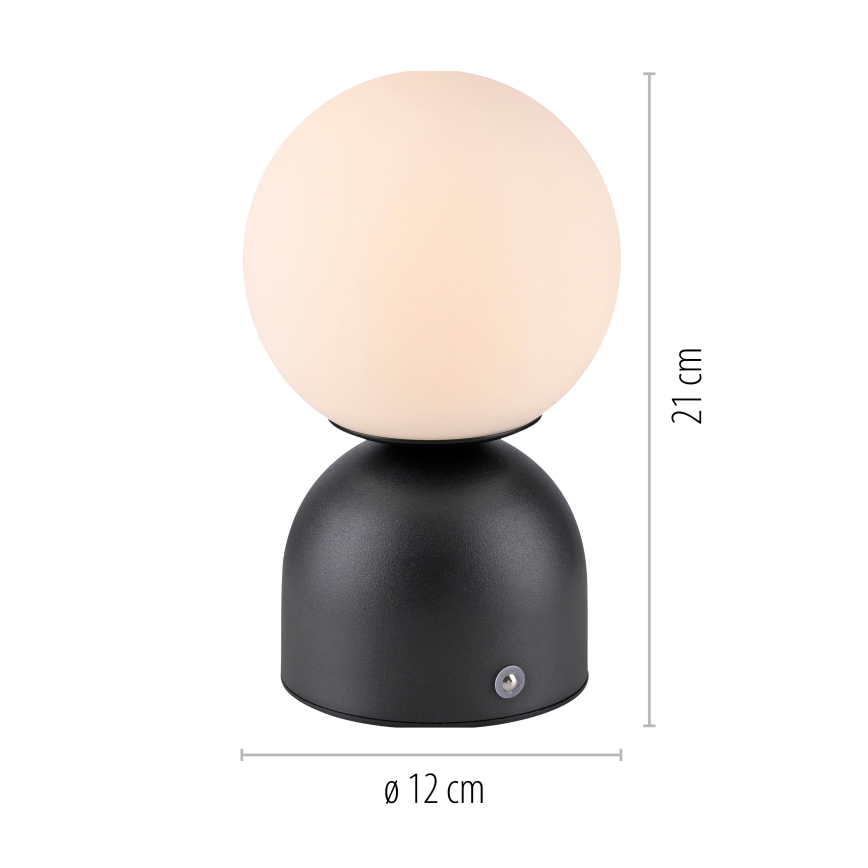 Schöner Wohnen 19218-18 - LED dimējama skārienjūtīga uzlādējama galda lampa RUDI LED/1,2W/5V 3000-6000K 1200 mAh melna