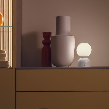 Schöner Wohnen 19218-39 - LED ar regulējamu spilgtumu un skārienkontroli, uzlādējama galda lampa RUDI LED/1,2W/5V 3000-6000K 1200 mAh pelēka